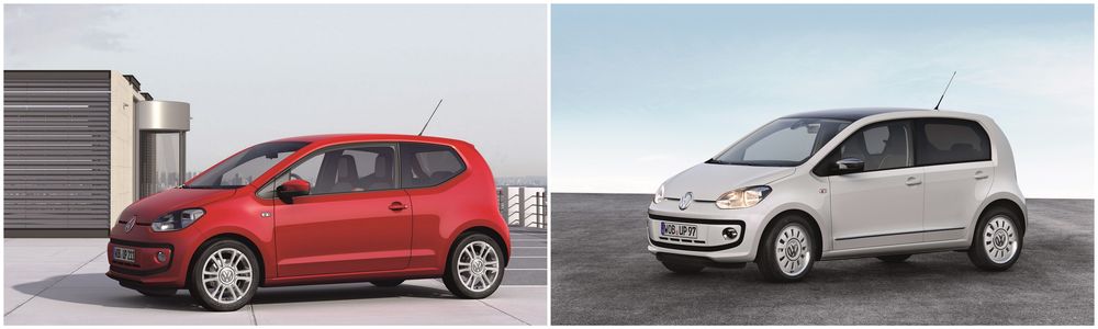 VW up! - three- and five-door versions, collage